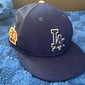 Kids LA Dodgers Spring Training Logo Navy Baseball Cap Fitted